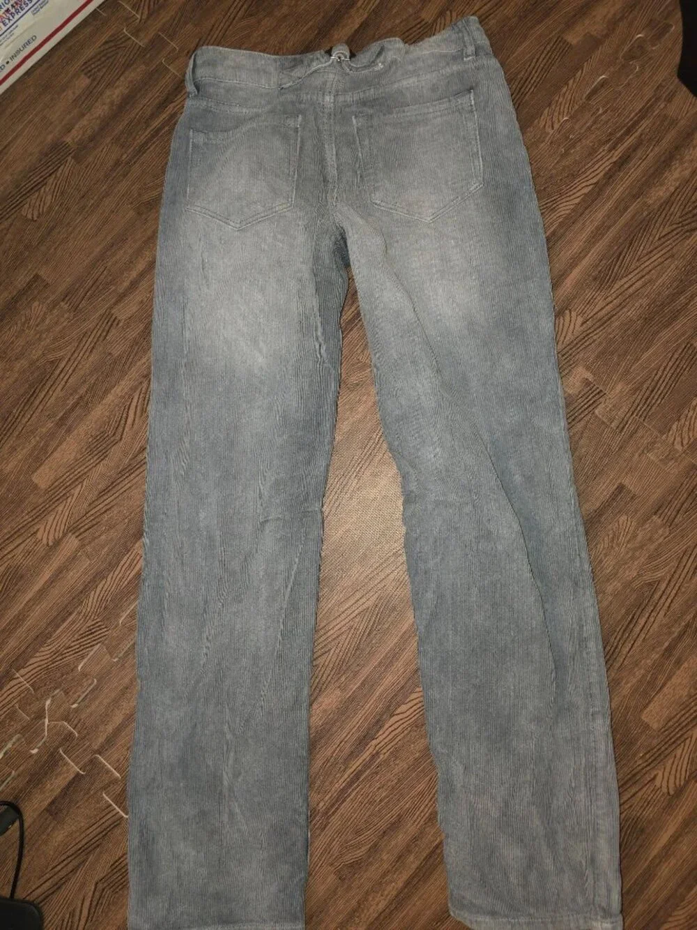 RSQ Boys Gray Corduroy Pants Size 12 100% Cotton Casual Straight Leg